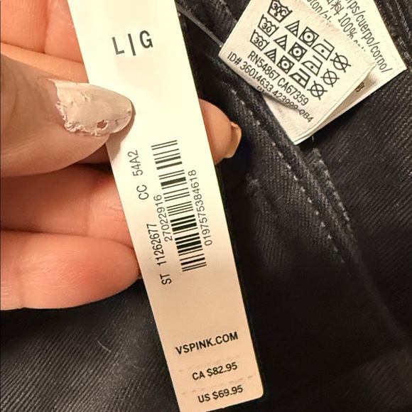 PINK Black Cargo Pants NWT - Picture 11 of 11